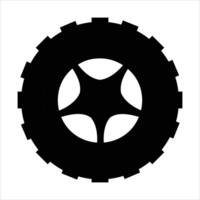 Realistic Rubber Wheel Tire Isolated on White Background vector