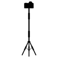 Tripod Icon for Photography and Camera Equipment Design vector