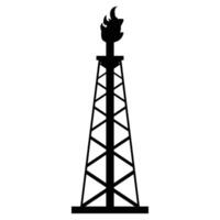 Offshore Oil Rig in the Ocean During Sunset vector