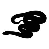 Silhouette of a Snake on a Solid Background vector