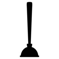 Plunger Icon on White Background for Plumbing Service vector
