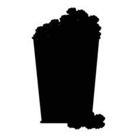 Popcorn Icon in a Box on a White Background vector