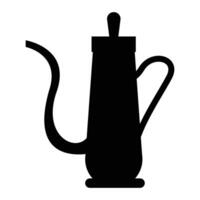 Teapot Silhouette Simple Design for Tea and Kitchenware vector