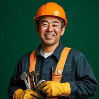 A man in a hard hat photo