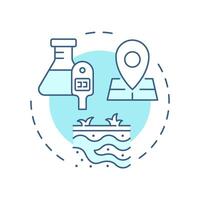 In situ testing soft blue concept icon. Real time data on soil behavior. Geotechnical exploration technique. Round shape line illustration. Abstract idea. Graphic design. Easy to use in article vector