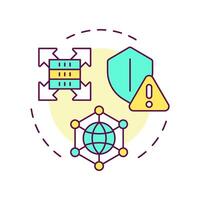 Third party data multi color concept icon. Customers information for business. Audience analysis. Round shape line illustration. Abstract idea. Graphic design. Easy to use in infographic vector
