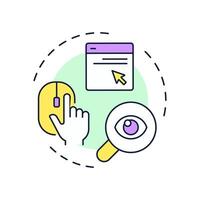Behavior maps multi color concept icon. Improving user experience. Website visitor tracking method. Round shape line illustration. Abstract idea. Graphic design. Easy to use in presentation vector