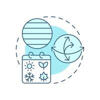 Global scale meteorology soft blue concept icon. Atmospheric processes influencing entire planet. Round shape line illustration. Abstract idea. Graphic design. Easy to use in presentation vector