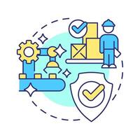 Shine multi color concept icon. 5S methodology. Cleaning and maintaining workspaces for safety and efficiency. Round shape line illustration. Abstract idea. Graphic design. Easy to use in article vector