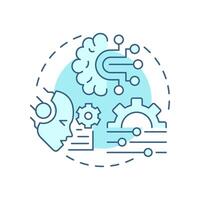 Agentic chunking soft blue concept icon. Information complexity. Level of segmentation strategy in RAG. Round shape line illustration. Abstract idea. Graphic design. Easy to use in presentation vector