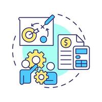Sustain cycle multi color concept icon. 5S methodology. Continuous improvement. Long-term maintenance. Round shape line illustration. Abstract idea. Graphic design. Easy to use in article vector