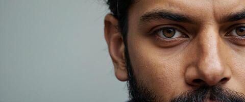 A close up of a man with a beard photo