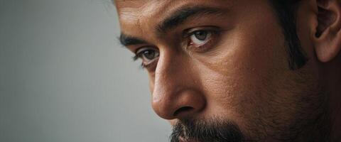 A close up of a man with a beard photo