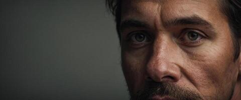 A close up of a man with a beard photo