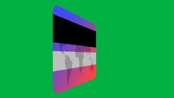 Blue red master card spinning rotating animation isolated on green backgroun video