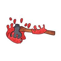 illustration of blood with axe vector