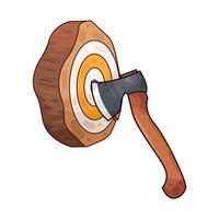ax on the dart board illustration vector