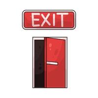 Illustration of Emergency Exit vector