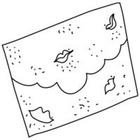 Postcard with hearts Illustration on a white background vector