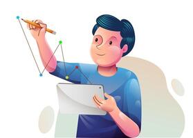 Digital marketing concept illustrations. Modern flat design illustration of Data Analysis. vector