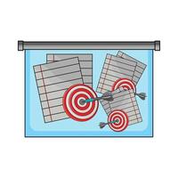 target goal on presentation screen vector