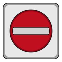 illustration of Do Not Enter Sign vector