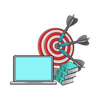 Hitting the Bullseye of Success vector
