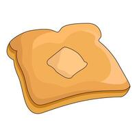 illustration of Toast with butter vector