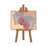 illustration of Target Goals Inspire Determined Action vector