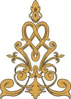 Royal pattern element border and frame illustration vector