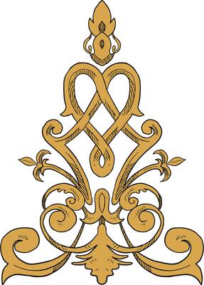 Royal pattern element border and frame illustration