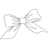 Elegant Bow Outline for Coloring Pages vector