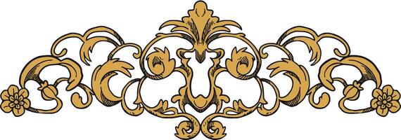 Royal element border and frame illustration vector