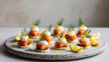 Smoked salmon appetizer appetizer appetizer appetizer appetizer appetizer appetizer appetizer photo