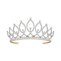 A tiara with diamonds and pearls on a white background photo