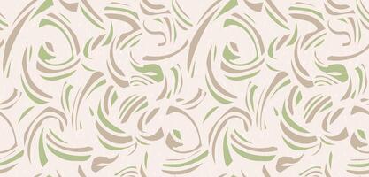 Pastel beige seamless pattern with abstract organic shapes. hand drawn bold curved shape and wavy lines. Contemporary minimalist print. Plain dynamic geometric ornament vector