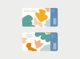 Event ticket template set. Ticket mockup. template illustration. vector