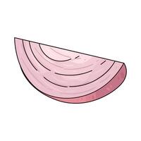 Illustration of Sliced Onion vector