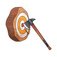 ax on the dart board vector