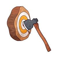 ax and dart board vector