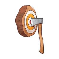 illustration of ax and dart board vector
