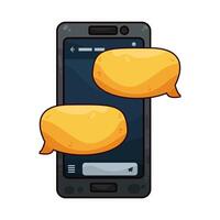 chatting on the phone vector