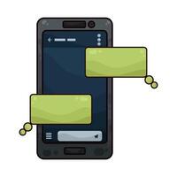 texting on mobile vector