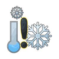 Illustration of Cold Surface Warning vector