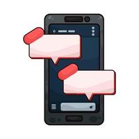 illustration of texting on mobile vector