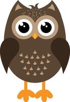 Cute and friendly brown owl vector