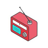 Isometric Radio icon design element templates simple and modern concept vector