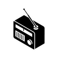 Isometric Radio icon design element templates simple vector