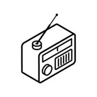 Isometric Radio icon design element templates vector
