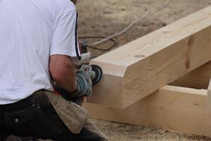 A Highly Skilled Carpenter Focusing on Timber Construction and Various Related Techniques photo